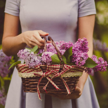 Girl And Flowers